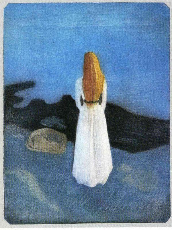 Young woman on the shore, 1896 - Edvard Munch Painting